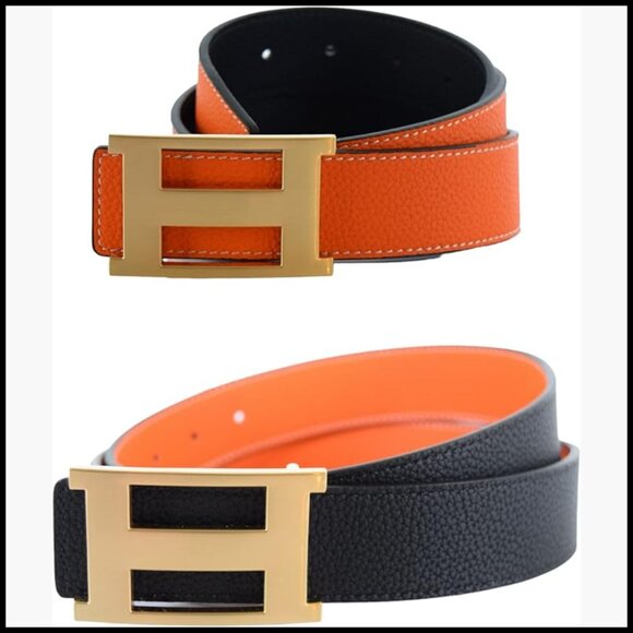 Genuine Leather Casual Dress Belt with Reversible Strap main image 5